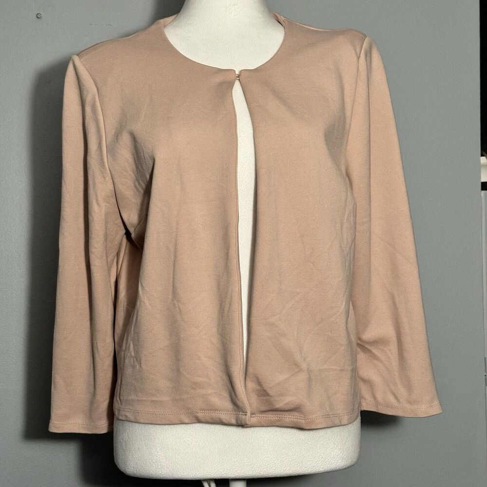 Blazer Jacket Peach Open Front Minimalist Business Casual Career